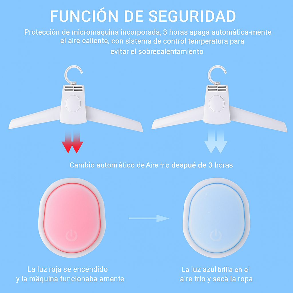 Secador de ropa eléctrico portátil